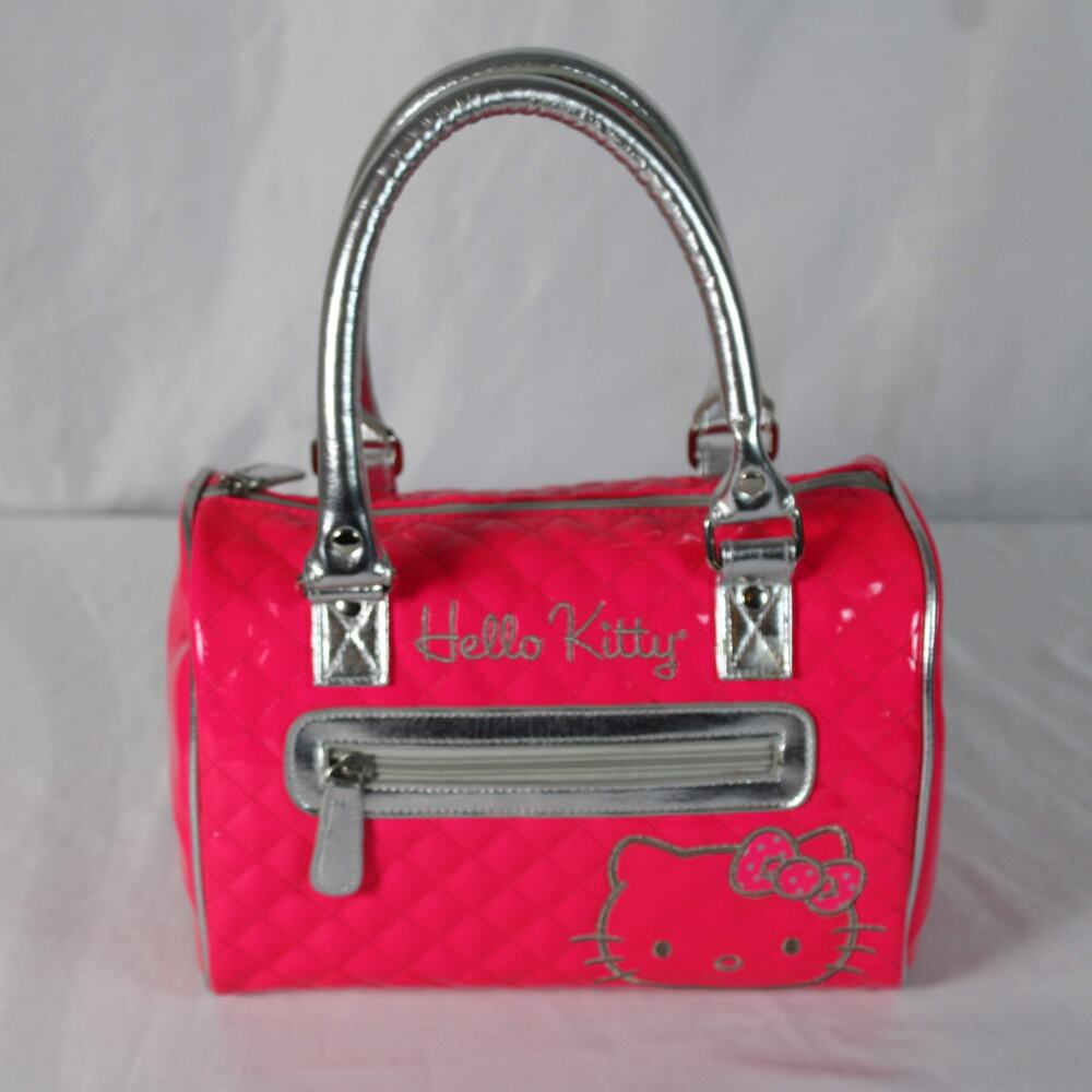 Loungefly Sanrio Barrel Bag – OG Heart Logo – 2013 – Patent PVC – NWOT – Rare - Picture 10 of 11